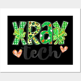 Radiology St Patrick's Day XRay Leopard Shamrock Posters and Art